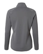 Adidas A589, Women's Spacer Quarter-zip Pullover, Grey Five