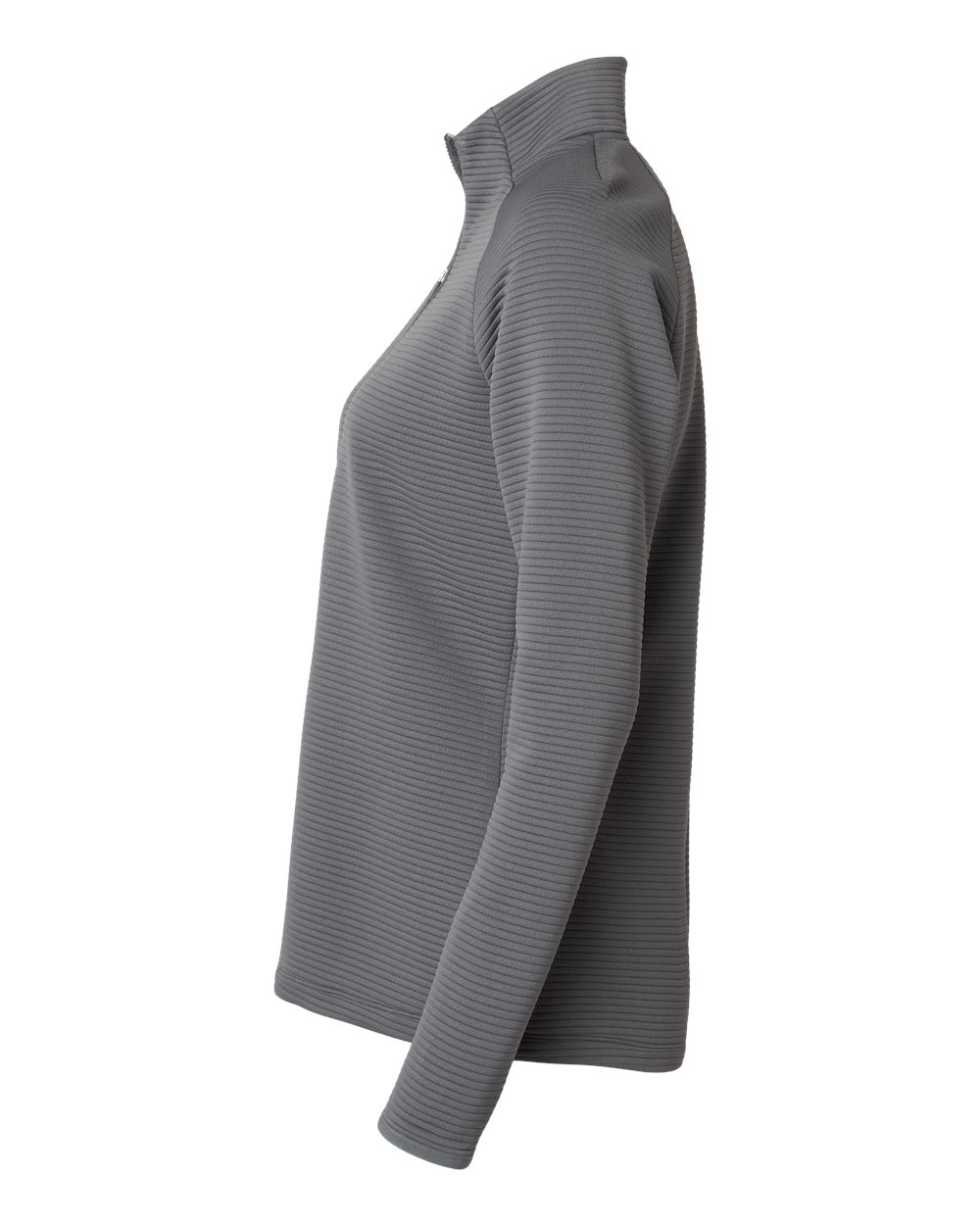 Adidas A589, Women's Spacer Quarter-zip Pullover, Grey Five
