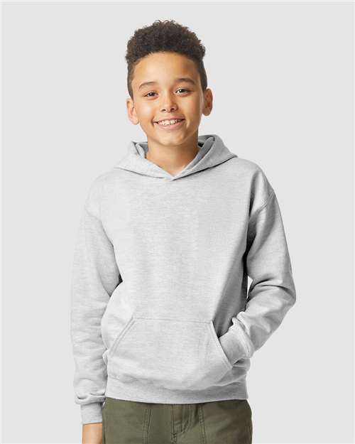 Gildan 11668, Sf500b Youth Softstyle Midweight Hooded Sweatshirt, Sport Grey