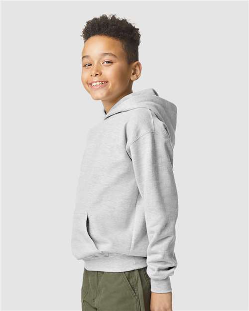 Gildan 11668, Sf500b Youth Softstyle Midweight Hooded Sweatshirt, Sport Grey