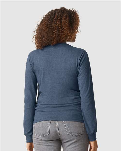 Gildan 11669, 64440cvc Unisex Softstyle Cvc Long Sleeve T-shirt, Navy Mist