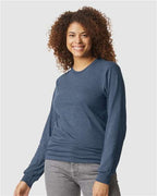 Gildan 11669, 64440cvc Unisex Softstyle Cvc Long Sleeve T-shirt, Navy Mist