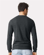 Gildan 11669, 64440cvc Unisex Softstyle Cvc Long Sleeve T-shirt, Pitch Black Mist