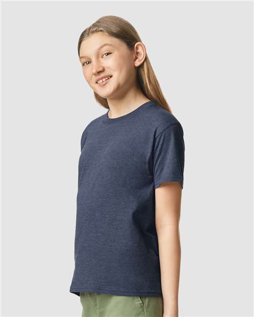 Gildan 11671, 64000bcvc Youth Softstyle Cvc T-shirt, Navy Mist
