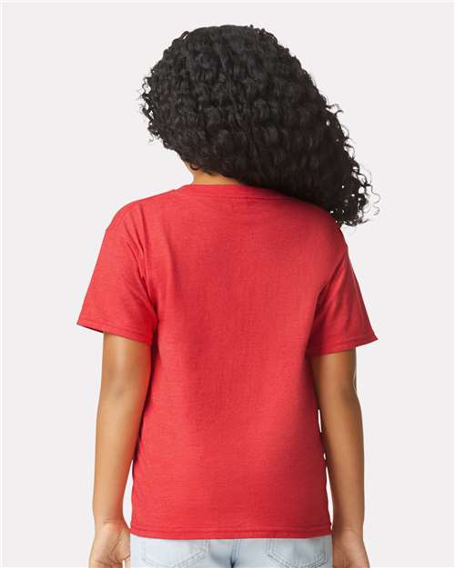 Gildan 11671, 64000bcvc Youth Softstyle Cvc T-shirt, Red Mist