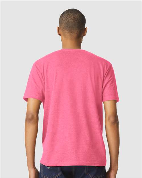 Gildan 8906, 64000cvc Unisex Softstyle Cvc T-shirt, Pink Lemonade Mist