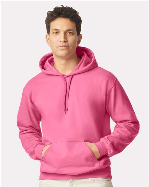 Gildan SF500, Unisex Softstyle Midweight Hooded Sweatshirt, Pink Lemonade