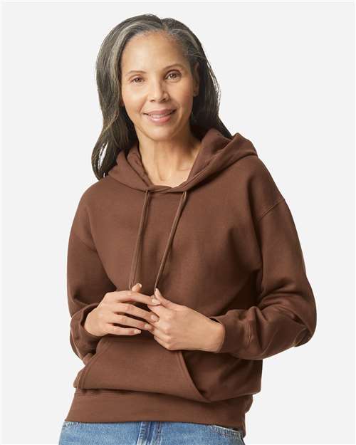 Gildan 9352, Sf500 Unisex Softstyle Midweight Hooded Sweatshirt, Cocoa