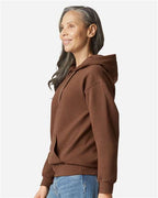 Gildan 9352, Sf500 Unisex Softstyle Midweight Hooded Sweatshirt, Cocoa
