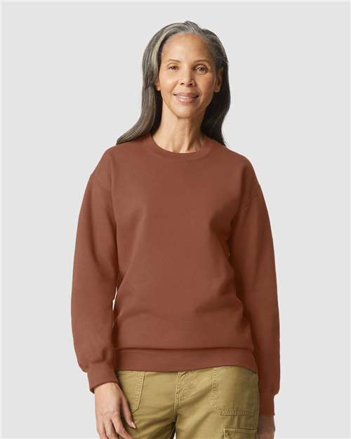 Gildan 9351, Sf000 Unisex Softstyle Midweight Crewneck Sweatshirt, Cocoa