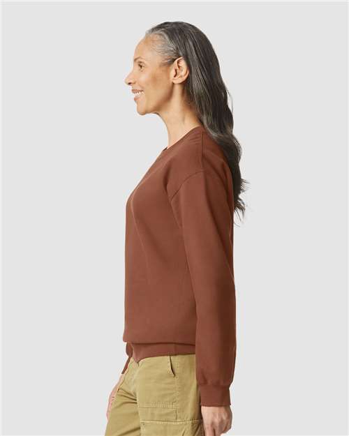 Gildan 9351, Sf000 Unisex Softstyle Midweight Crewneck Sweatshirt, Cocoa