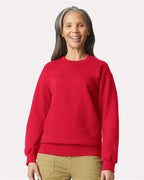 Gildan 9351, Sf000 Unisex Softstyle Midweight Crewneck Sweatshirt, Red