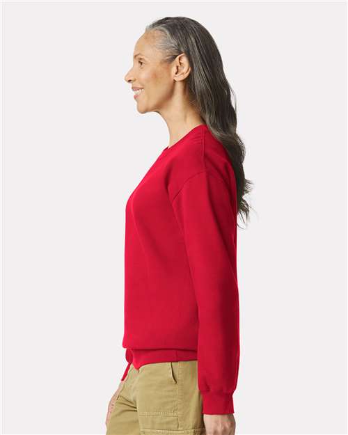 Gildan 9351, Sf000 Unisex Softstyle Midweight Crewneck Sweatshirt, Red