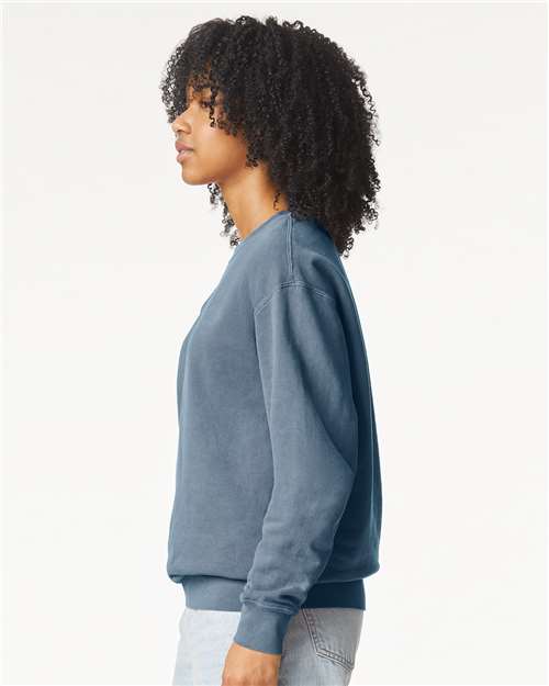 Comfort Colors 1466, Unisex Garment-dyed Lightweight Crewneck Sweatshirt, Blue Jean