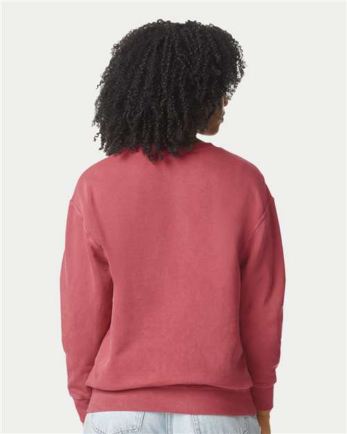 Comfort Colors 1466, Unisex Garment-dyed Lightweight Crewneck Sweatshirt, Crimson