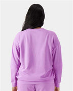 Comfort Colors 1466, Unisex Garment-dyed Lightweight Crewneck Sweatshirt, Neon Violet