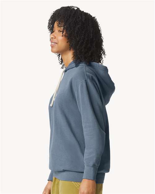 Comfort Colors 1467, Unisex Garment-dyed Lightweight Hooded Sweatshirt, Blue Jean