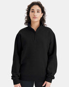 Champion S450, Unisex Powerblend Quarter-zip Pullover, Black