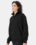 Champion S450, Unisex Powerblend Quarter-zip Pullover, Black