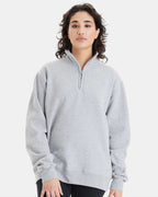 Champion S450, Unisex Powerblend Quarter-zip Pullover, Light Steel