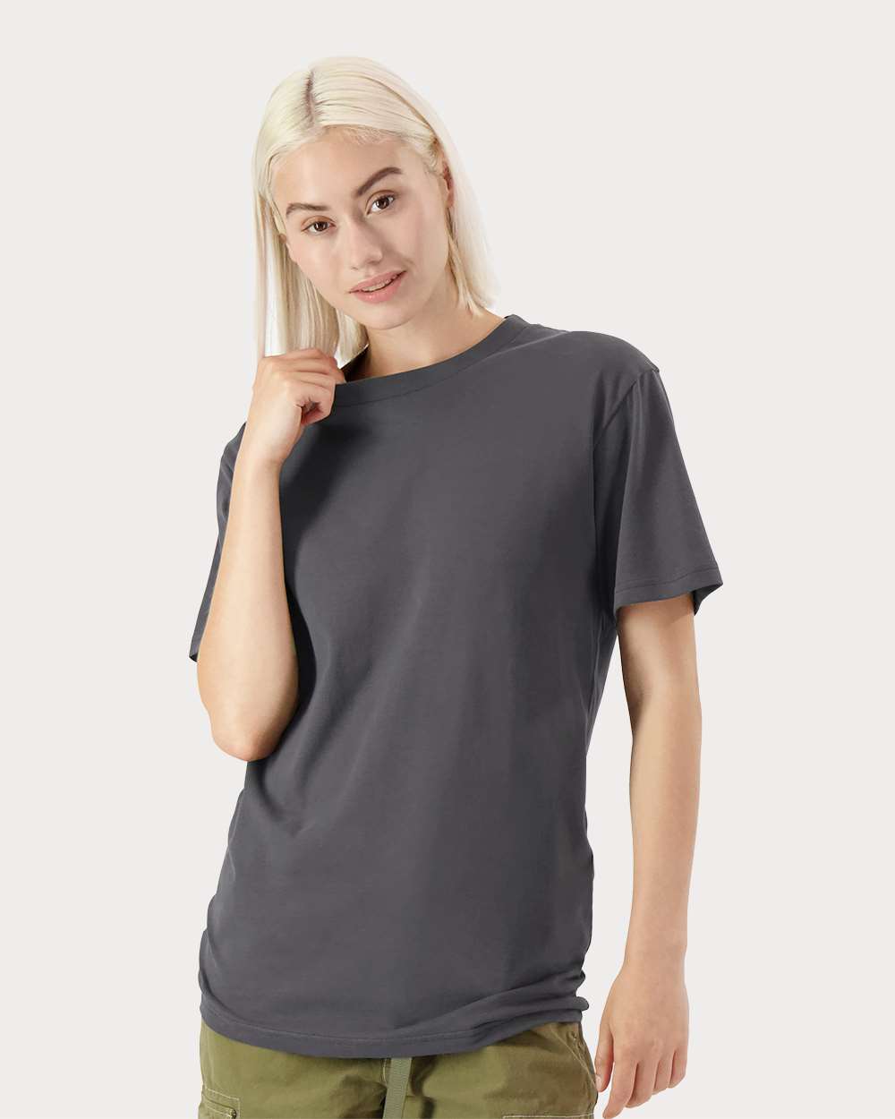 American Apparel 5389, T-Shirts - Premium, Sueded Asphalt