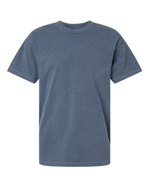 American Apparel 1301GD, Unisex Heavyweight Cotton Garment-dyed Tee, Faded Navy