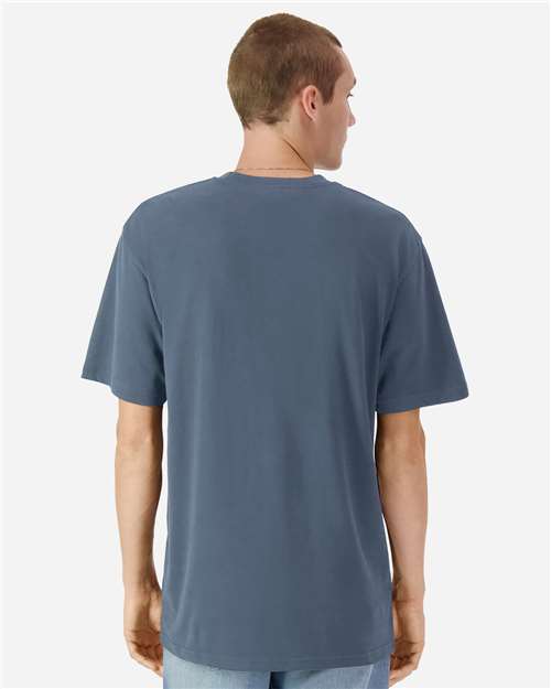 American Apparel 1301GD, Unisex Heavyweight Cotton Garment-dyed Tee, Faded Navy