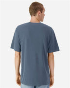 American Apparel 1301GD, Unisex Heavyweight Cotton Garment-dyed Tee, Faded Navy