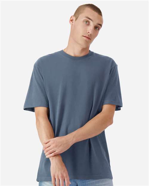 American Apparel 1301GD, Unisex Heavyweight Cotton Garment-dyed Tee, Faded Navy
