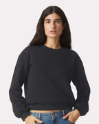 American Apparel RF494, Fleece - Premium - Crew, Black