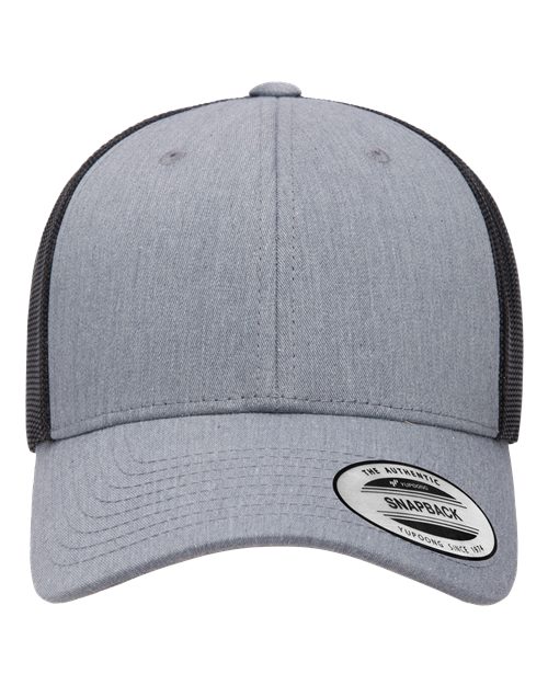 YP Classics 6601, Elite Cap, Heather/ Black