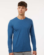 Next Level 6211, T-Shirts - Long Sleeve, Heather Cool Blue