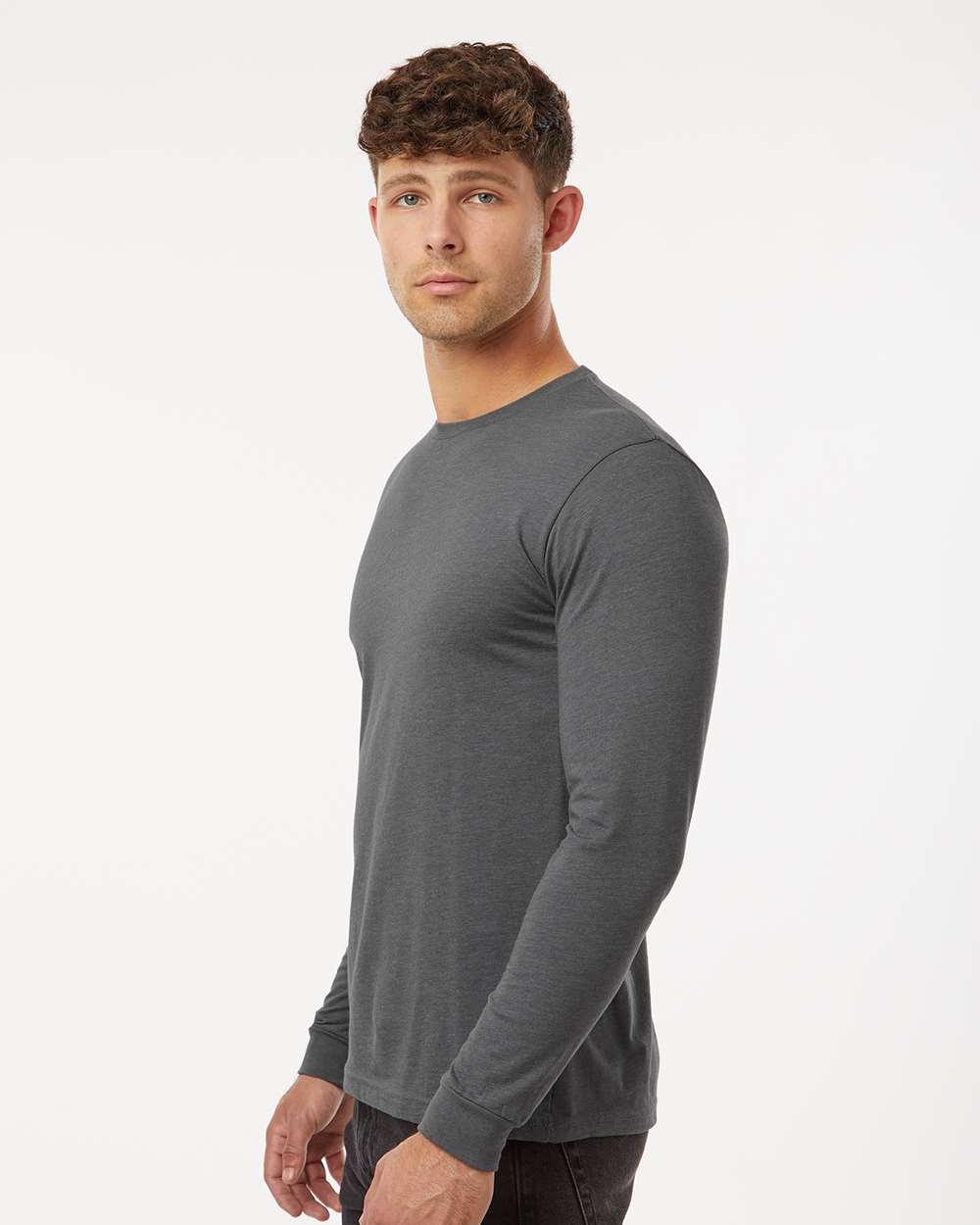 Next Level 6211, T-Shirts - Long Sleeve, Heather Heavy Metal