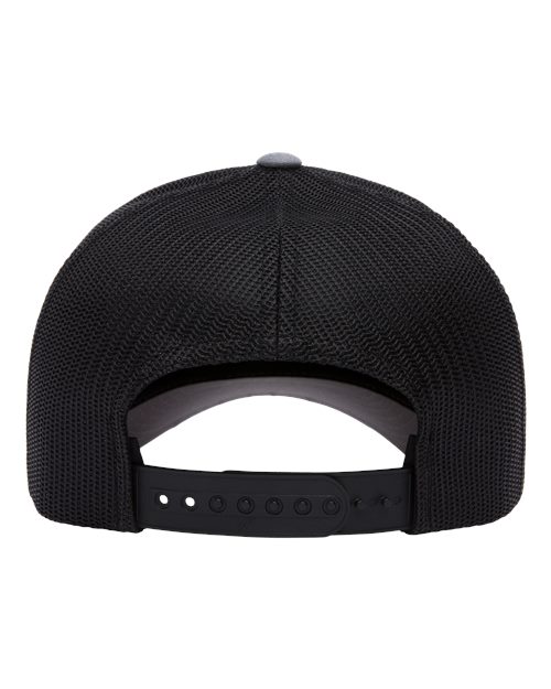 YP Classics 6506, Five-panel Retro Trucker Cap, Heather/ Black