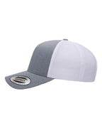 YP Classics 6506, Five-panel Retro Trucker Cap, Heather/ White