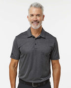 Adidas A591, Men's Space Dyed Polo, Black Melange