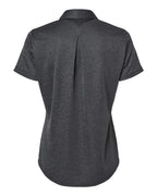 Adidas A592, Women's Space Dyed Polo, Black Melange