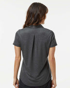 Adidas A592, Women's Space Dyed Polo, Black Melange