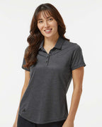 Adidas A592, Women's Space Dyed Polo, Black Melange