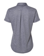 Adidas A592, Women's Space Dyed Polo, Collegiate Navy Melange