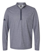 Adidas A593, Men's Space Dyed Quarter-zip Pullover, Collegiate Navy Melange