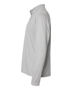 Adidas A593, Men's Space Dyed Quarter-zip Pullover, Grey One Heather