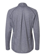 Adidas A594, Women's Space Dyed Quarter-zip Pullover, Collegiate Navy Melange