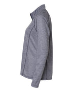 Adidas A594, Women's Space Dyed Quarter-zip Pullover, Collegiate Navy Melange