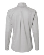 Adidas A594, Women's Space Dyed Quarter-zip Pullover, Grey One Heather