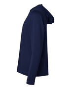 Adidas A596, Men's Lightweight Quarter-zip Hooded Pullover, Collegiate Navy