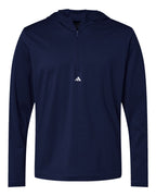 Adidas A596, Men's Lightweight Quarter-zip Hooded Pullover, Collegiate Navy