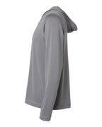Adidas A596, Men's Lightweight Quarter-zip Hooded Pullover, Grey Three