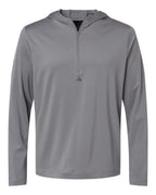 Adidas A596, Men's Lightweight Quarter-zip Hooded Pullover, Grey Three