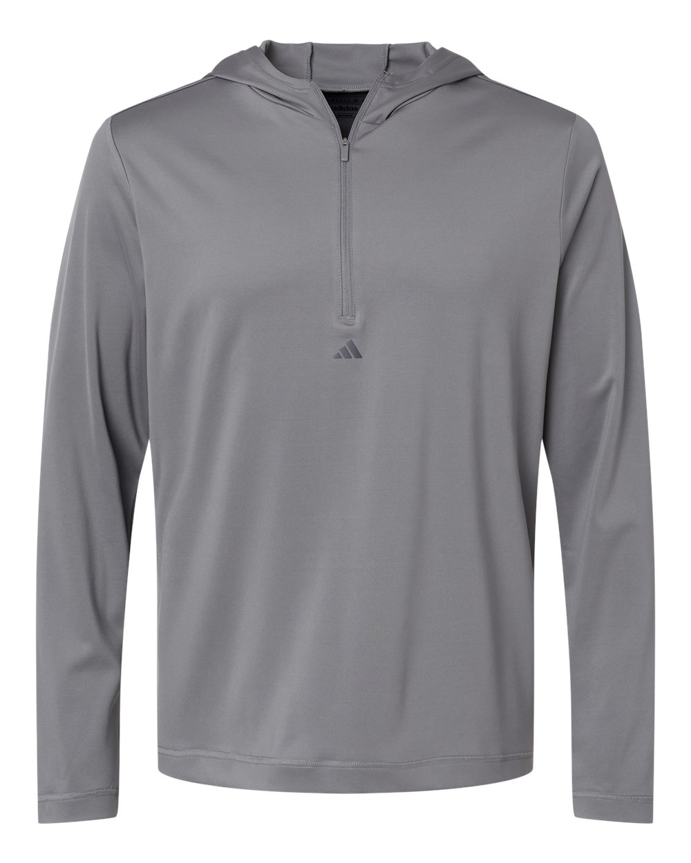 Adidas A596, Men's Lightweight Quarter-zip Hooded Pullover, Grey Three